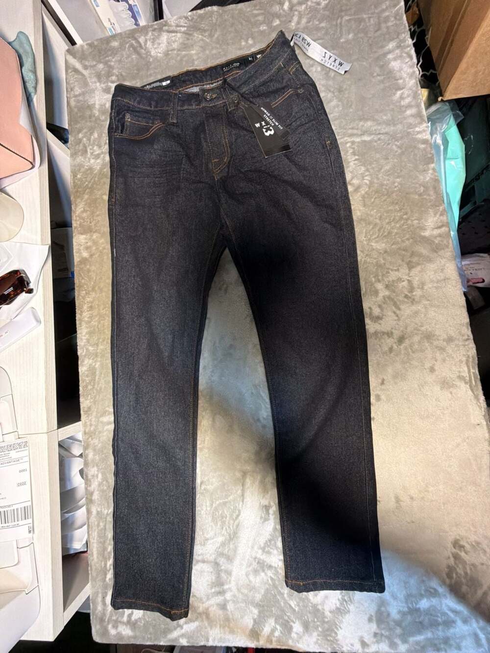 WXYZ MFG CO Nomad Slim Fit Stretch Dark Wash Denim Jeans W29 L30